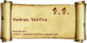 Vedres Vulfia névjegykártya